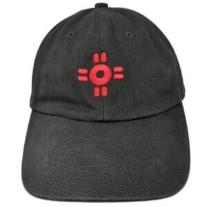 Nissin Baseball Cap Black One Size MechoSystems Red Zia Logo Slideback Hat